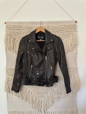 VEDA Classic Moto Leather Jacket